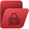 Folder Lock Red icon